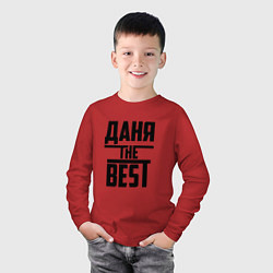 Лонгслив хлопковый детский Даня the best, цвет: красный — фото 2