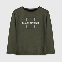 Лонгслив хлопковый детский Black Mirror, цвет: меланж-хаки