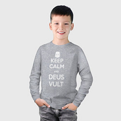 Лонгслив хлопковый детский Keep Calm & Deus Vult, цвет: меланж — фото 2