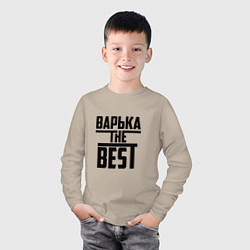 Лонгслив хлопковый детский Варька the best, цвет: миндальный — фото 2