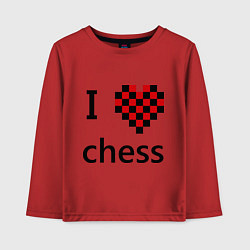 Детский лонгслив I love chess