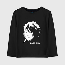 Лонгслив хлопковый детский Zemfira, цвет: черный