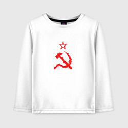 Лонгслив хлопковый детский Atomic Heart: СССР, цвет: белый