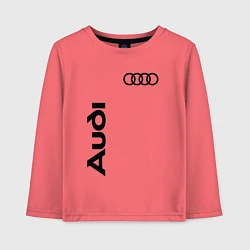 Лонгслив хлопковый детский Audi Style, цвет: коралловый
