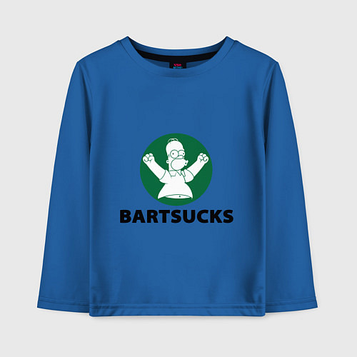 Детский лонгслив Bartsucks / Синий – фото 1