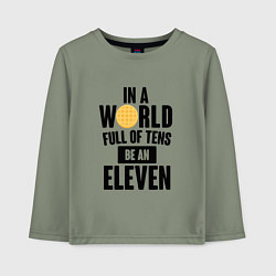 Лонгслив хлопковый детский Be A Eleven, цвет: авокадо