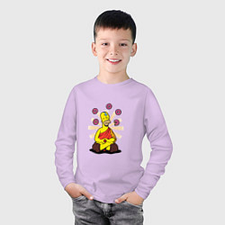 Лонгслив хлопковый детский Homer Relax, цвет: лаванда — фото 2