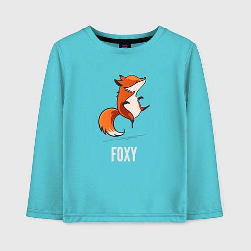 Детский лонгслив Little Foxy / Бирюзовый – фото 1