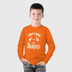Лонгслив хлопковый детский That's Who Loves The Beatles, цвет: оранжевый — фото 2
