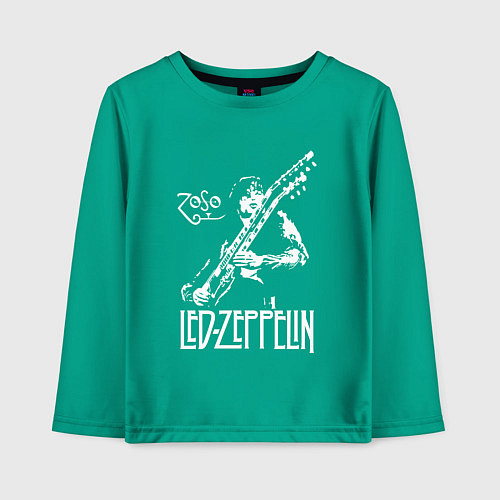 Детский лонгслив Led Zeppelin / Зеленый – фото 1