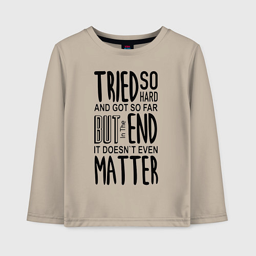 Детский лонгслив Linkin Park: Tried so Hard / Миндальный – фото 1