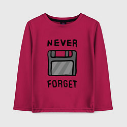 Детский лонгслив Never Forget