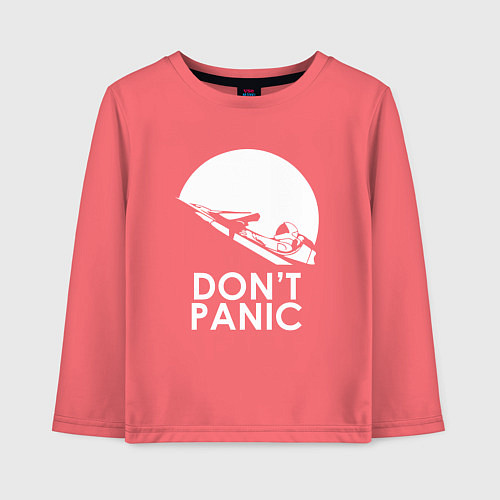 Детский лонгслив Elon: Don't Panic / Коралловый – фото 1