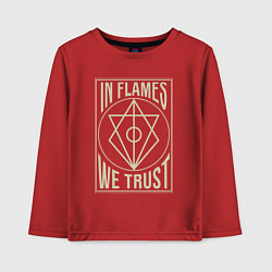 Лонгслив хлопковый детский In Flames: We Trust, цвет: красный