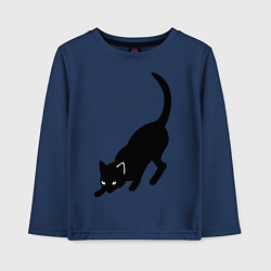 Детский лонгслив ЧернаяБелая кошечка