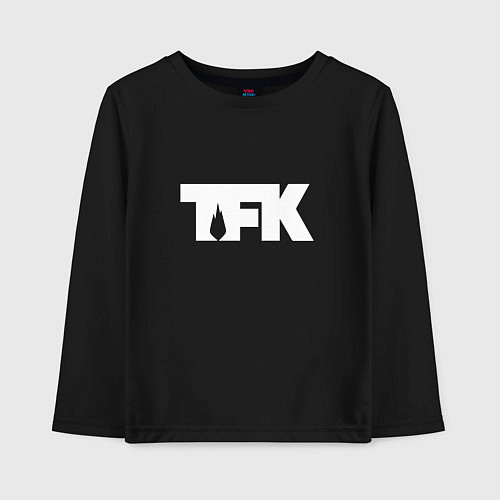 Детский лонгслив TFK: White Logo / Черный – фото 1