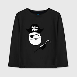 Детский лонгслив Покер фейс пират