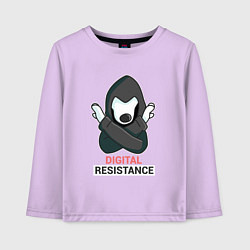 Лонгслив хлопковый детский Digital Resistance, цвет: лаванда