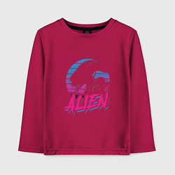 Лонгслив хлопковый детский Alien: Retro Style, цвет: маджента