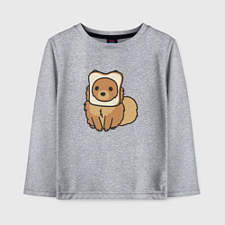 Лонгслив хлопковый детский Шпиц нахлебник, цвет: меланж