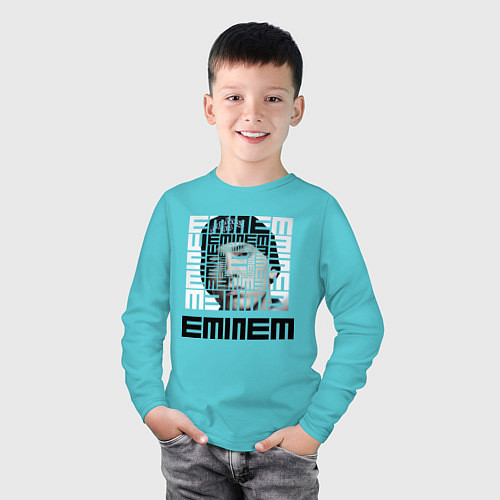 Детский лонгслив Eminem labyrinth / Бирюзовый – фото 3