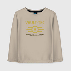 Лонгслив хлопковый детский Vault Tec, цвет: миндальный