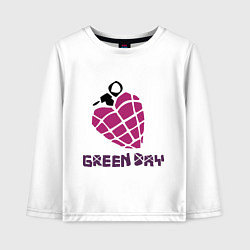 Детский лонгслив Green Day is love