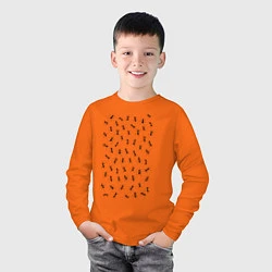Лонгслив хлопковый детский Армия мурашей, цвет: оранжевый — фото 2