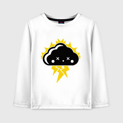 Лонгслив хлопковый детский Тучка Аниме, цвет: белый