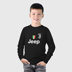 Лонгслив хлопковый детский Ronaldo: Juve Sport, цвет: черный — фото 2