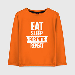 Детский лонгслив Eat Sleep Fortnite Repeat