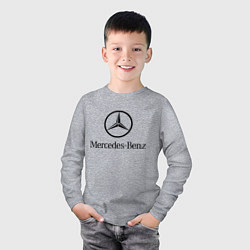 Лонгслив хлопковый детский Logo Mercedes-Benz, цвет: меланж — фото 2