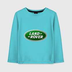 Лонгслив хлопковый детский Logo Land Rover, цвет: бирюзовый