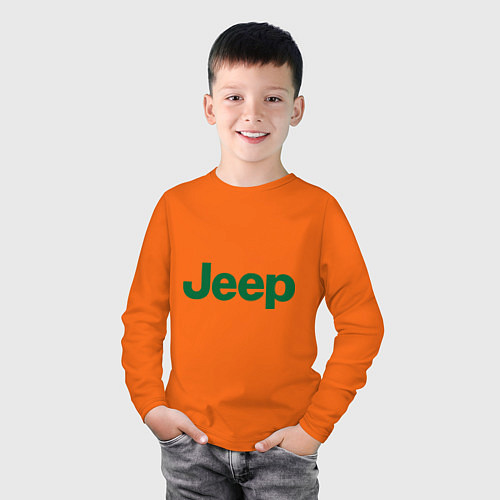 Детский лонгслив Logo Jeep / Оранжевый – фото 3
