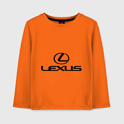 Детский лонгслив Lexus logo / Оранжевый – фото 1