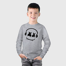 Лонгслив хлопковый детский Marshmello Music, цвет: меланж — фото 2
