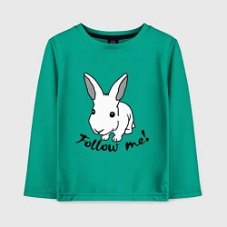 Детский лонгслив Rabbit: follow me