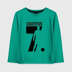 Лонгслив хлопковый детский Juventus: Ronaldo 7, цвет: зеленый