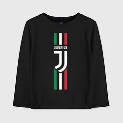 Лонгслив хлопковый детский FC Juventus: Italy, цвет: черный