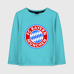 Лонгслив хлопковый детский Bayern Munchen FC, цвет: бирюзовый
