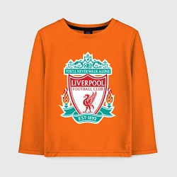 Лонгслив хлопковый детский Liverpool FC, цвет: оранжевый