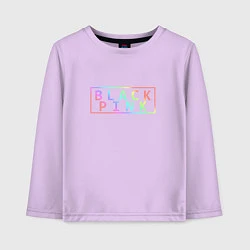 Детский лонгслив Black Pink Rainbow