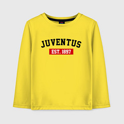 Лонгслив хлопковый детский FC Juventus Est. 1897, цвет: желтый