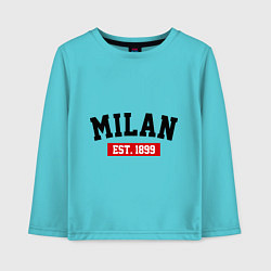 Детский лонгслив FC Milan Est. 1899