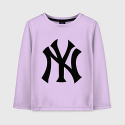 Лонгслив хлопковый детский New York Yankees, цвет: лаванда