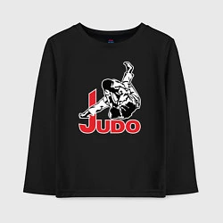 Лонгслив хлопковый детский Judo Master, цвет: черный