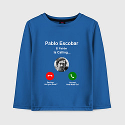 Детский лонгслив Escobar is calling