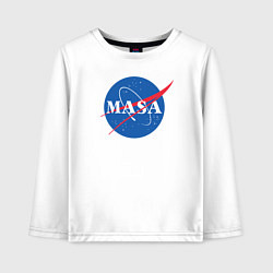 Лонгслив хлопковый детский NASA: Masa, цвет: белый