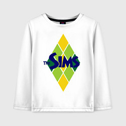 Лонгслив хлопковый детский The Sims, цвет: белый