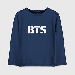 Лонгслив хлопковый детский BTS, цвет: тёмно-синий